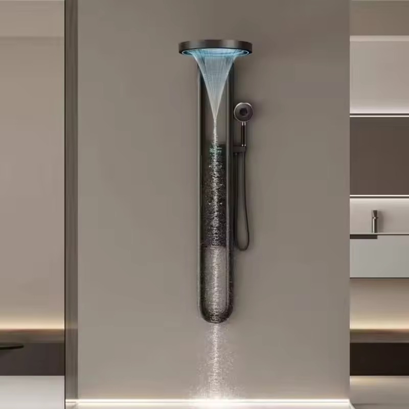 스마트 디지털 디스플레이 온도조절 샤워 시스템 벽걸이형 - Spa & Wellness Zámeček Petrovice 리뷰 및 가격