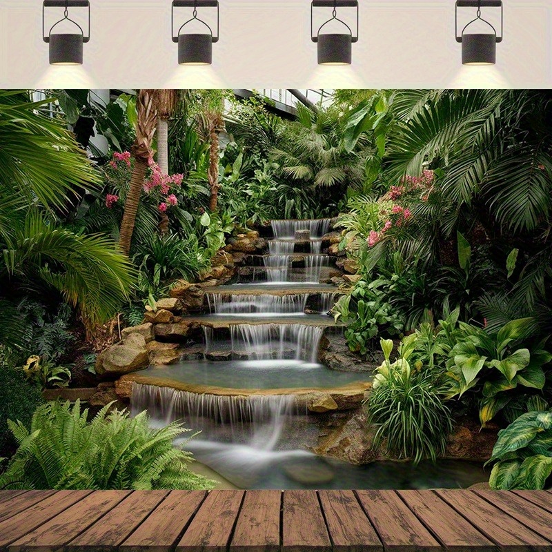 폭포 정원 태피스트리 풍성한 열대 식물 돌 계단 연못  - Spa Wellness Center 리뷰 및 가격