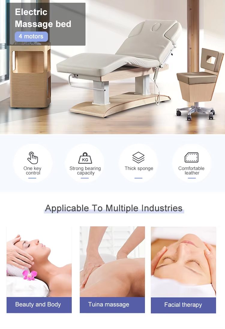 공장 맞춤형 나무 무늬 베이스 마사지 침대, 메모리 조 - Spa Wellness Center 리뷰 및 가격