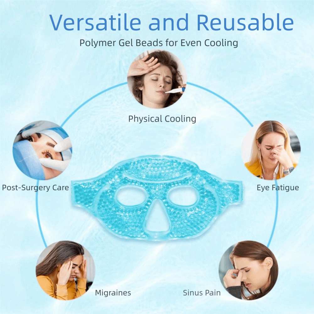 새로운 젤 비즈 압축 아이스 젤 아이 페이스 마스크 재 - Eye Mask Heated 리뷰 및 가격